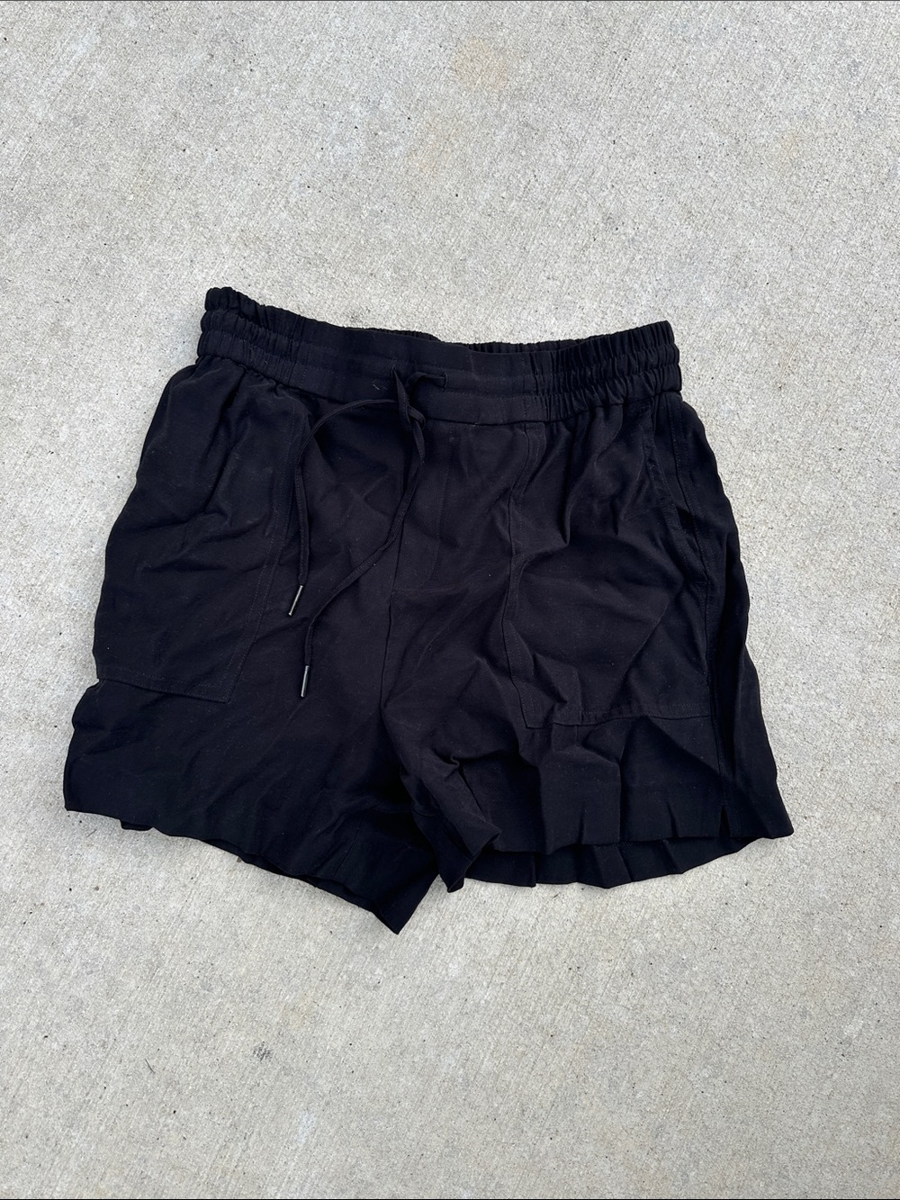 Women’s Black Drawstring Athletic Shorts